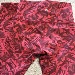 Lululemon Red Patterned Leggings